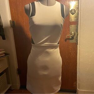 Express White and Black Backless Dress